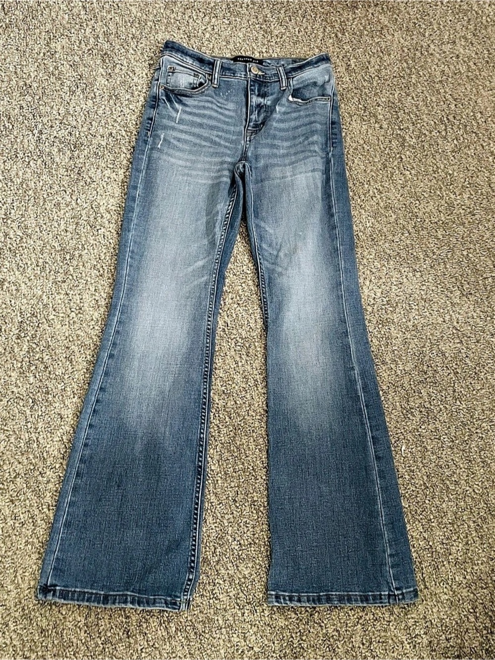 Aéropostale High Rise Flare Jeans in Blue Waist 6